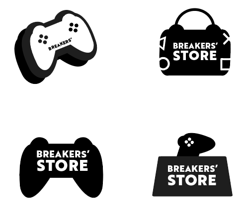 /breakers store initial logo design
